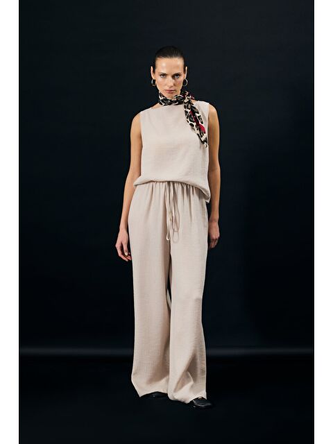 SATEEN Glow Pantolon - Bej