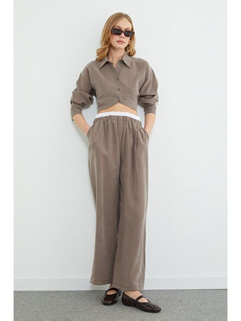 Fullamoda Beli Garnili Lyocell Kumaş Pantolon