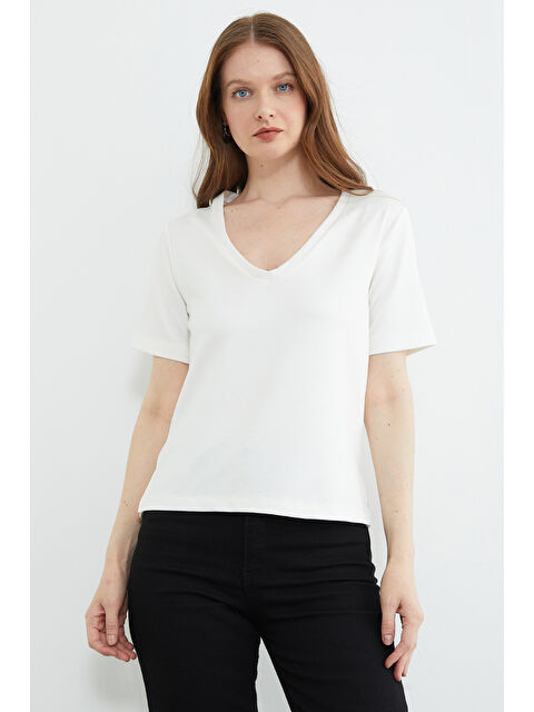 Fullamoda Basic V Yaka Modal Tişört