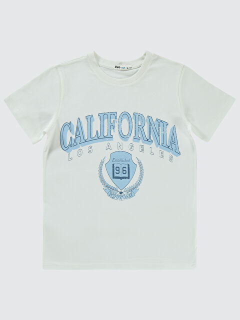 Civil Boys Erkek Çocuk Tişört 10-13 Yaş Ekru