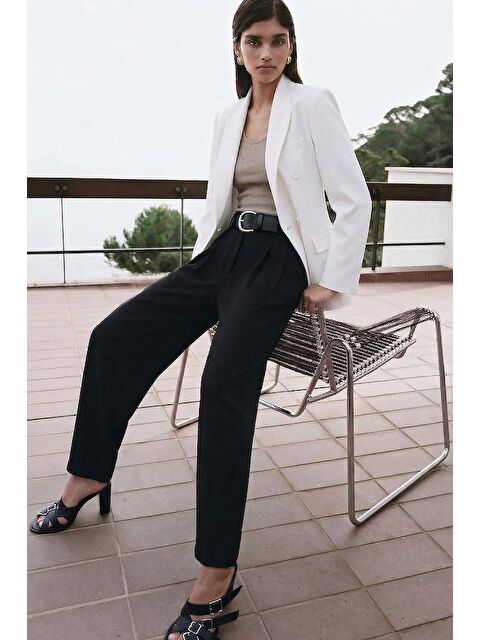 SATEEN Talia Havuç Pantolon - Siyah