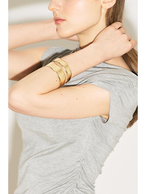 Manuka Çift Kelepçe Bileklik Gold