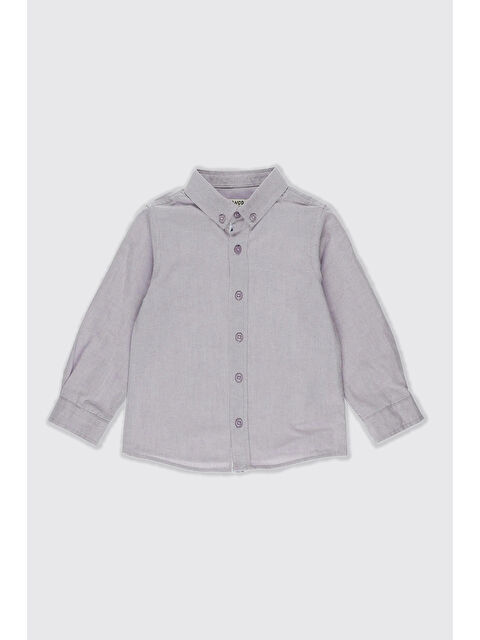 Panço Erkek Bebek Basic Lila Oxford Gömlek - S000518878-17878