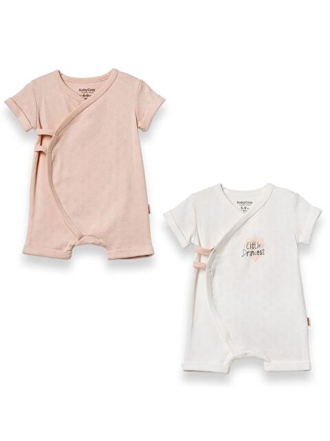 BabyCosy Organic  Bebek 2li Kısa Kollu Zıbın Body %100 Organik Pamuk, Bebek-Yenidoğan-CSYR4541