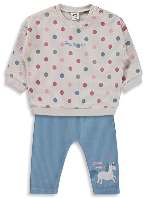 Civil Baby Puan Empirme 6-18 Ay Takım - Bej