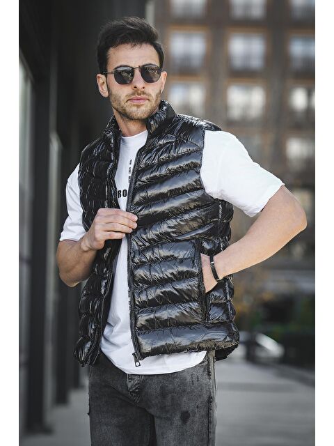 Oksit Bl 1696 Slim Fit Extra Parlak Dik Yaka Erkek Şişme Yelek - S000315020-19351