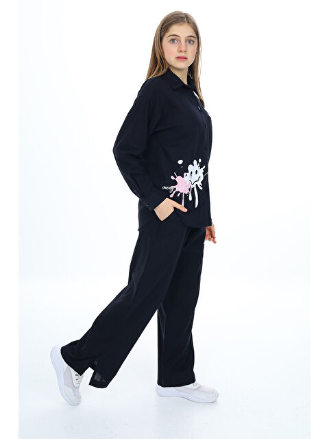 angelos Kız Çocuk Gömlekli Alt-Üst Takım Px311 - S000323946-19351