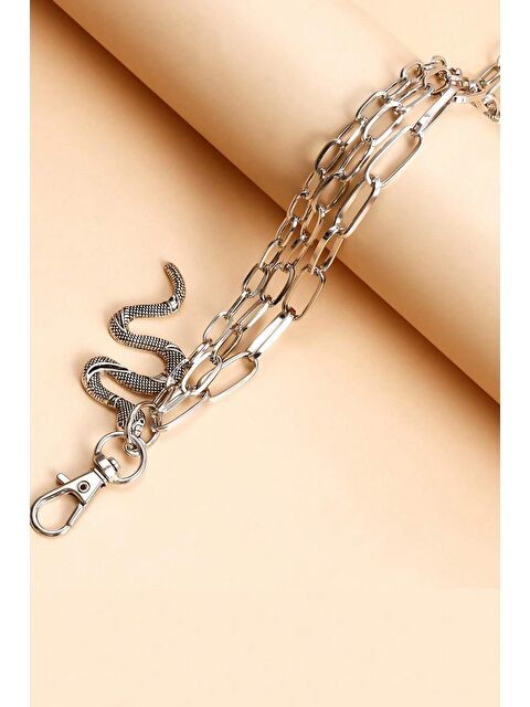 New Obsessions Yılan Figürlü Zincir Bel Pantalon Aksesuarı - S000370838-18105