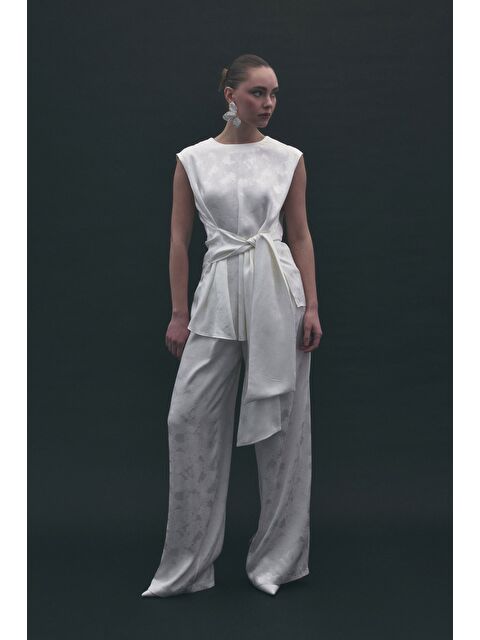 SATEEN Camila Pantolon - Ekru - S000527061-19965