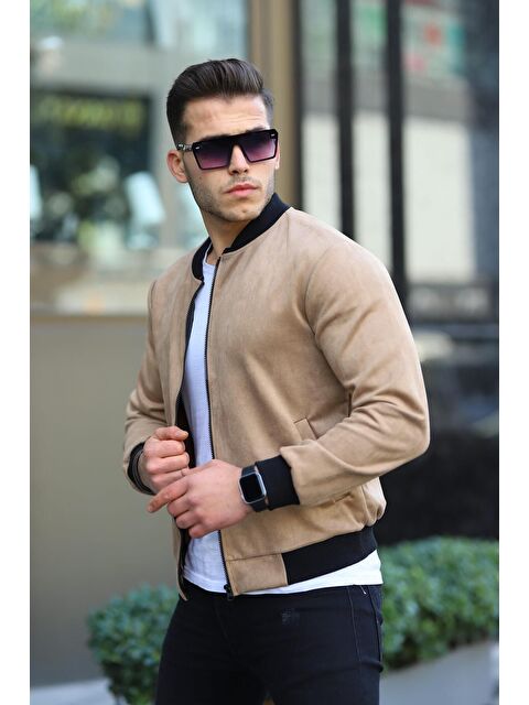 Comstar Erkek Dar Kesim Nubuk Süet Astarsız Elastanlı Su Itici Kolej Ceket