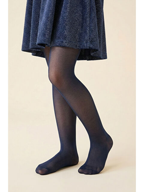 Le Mabelle Lacivert Kız Çocuk Muz Külotlu Çorap