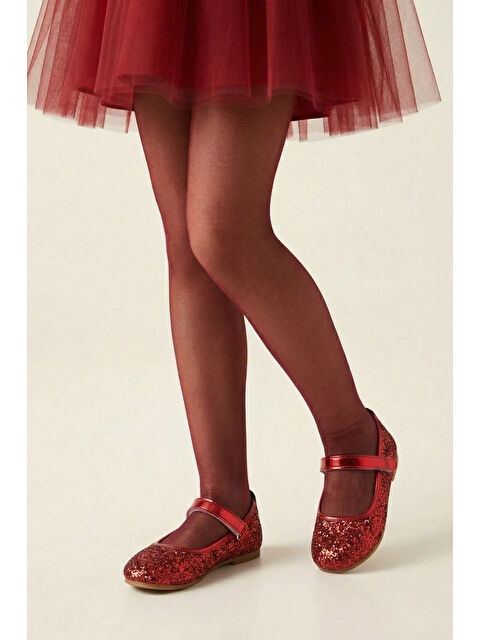 Le Mabelle Bordo Kız Çocuk Muz Külotlu Çorap