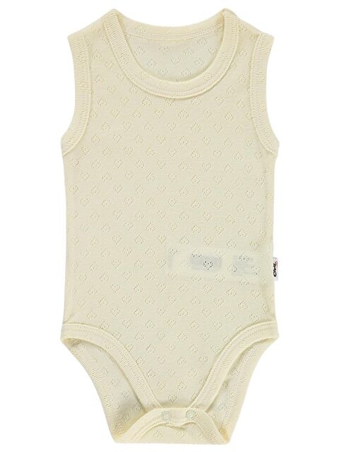 Civil Baby Jakarlı 3-36 Ay Çıtçıtlı Badi - Sarı