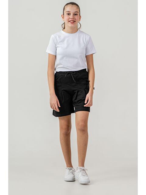 Mışıl Kids Life İs Good Baskılı Cepler Fiyonklu Kız Çocuk Şort - S000513733-19351