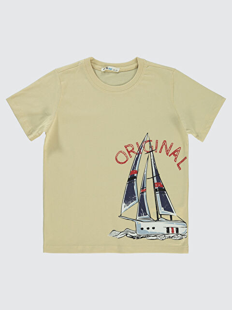 Civil Boys Erkek Çocuk Tişört 6-9 Yaş Taş Rengi