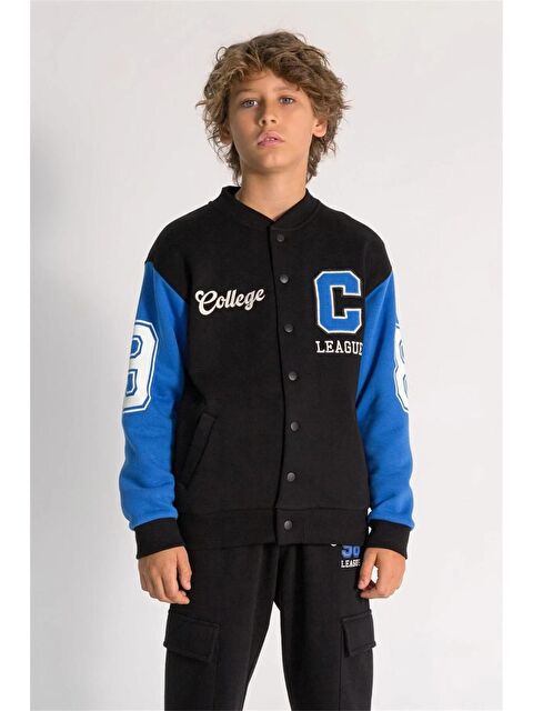 Magu Erkek Çocuk Pamuklu Kışlık 3 İplik Şardonlu Kolej Ceket - S000447354-23173