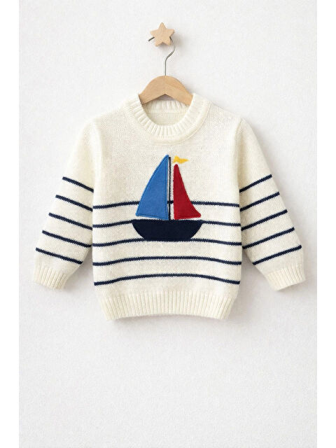 Myhanne Çizgili Yelkenli Erkek Çocuk Kazak 4096 - S000511243-21164