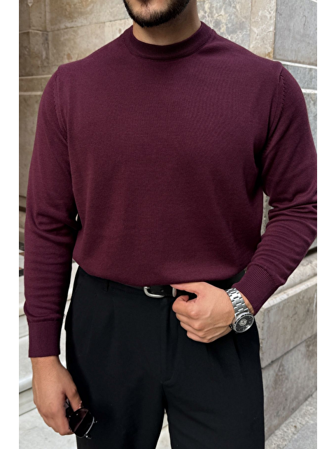 Livio Ferri Acton Erkek %100 Organik Pamuk Bisiklet Yaka Triko Kazak