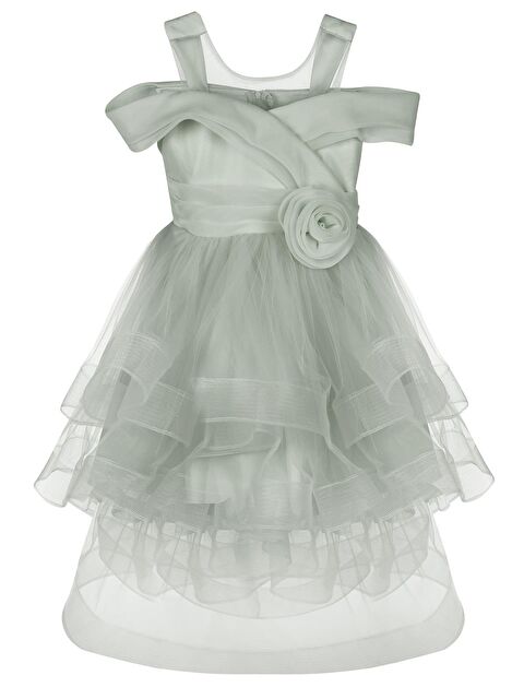 Civil Girls 6-14 Yaş Abiye - Yeşil