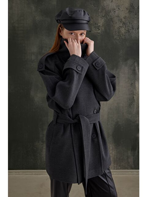 HE-QA Dik Yaka Kaban Antrasit - S000497559-29666