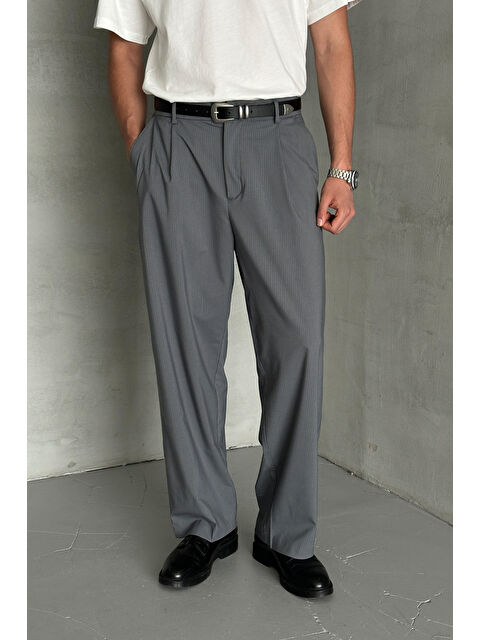 HYMAN Erkek Pileli Ekstra Baggy Kalıp Kumaş Pantolon - S000515522-20600