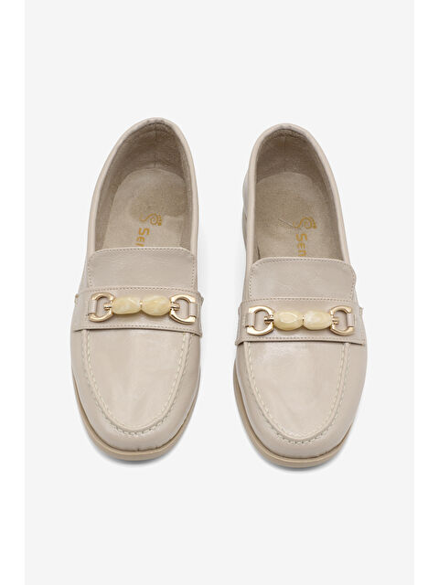 TONNY BLACK Kadın Bej Kadın Loafer Rahat Toka Detaylı Günlük Babet - S000530785-19928