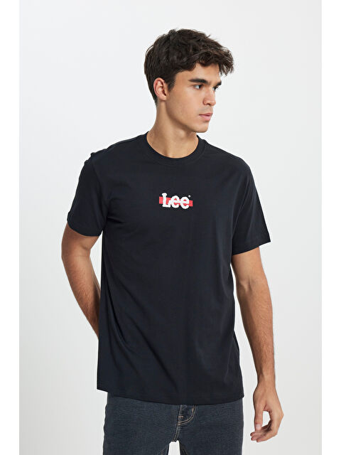 Lee Regular Fit Normal Kesim Bisiklet Yaka %100 Pamuk Siyah Tişört - S000470229-19351