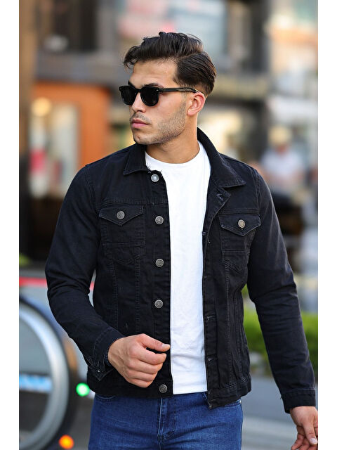 Comstar Erkek A Kalite Slim Fit Denim Jean Ceket