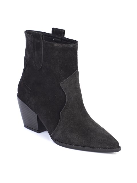 Capone Outfitters Tiffani Sivri Burunlu Hakiki Deri Yandan Çekmeli Kadın Kovboy Bot - S000473772-22238