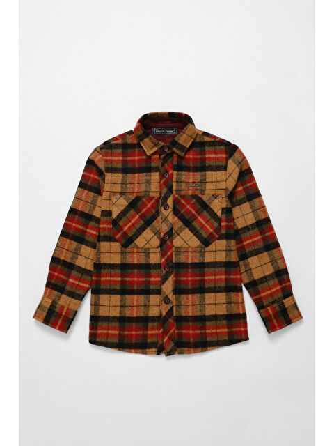 Doctor Junior Erkek Çocuk Kahverengi Bordo Oduncu Gömlek - S000493799-19413