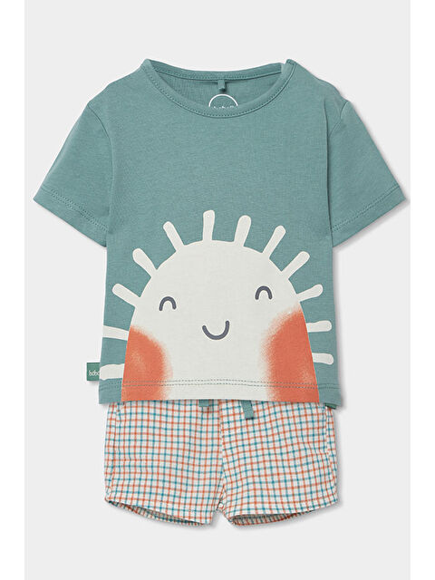 Boboli Güneş Desenli 2'li Takım 6-24 Ay Yeşil - S000532102-18194