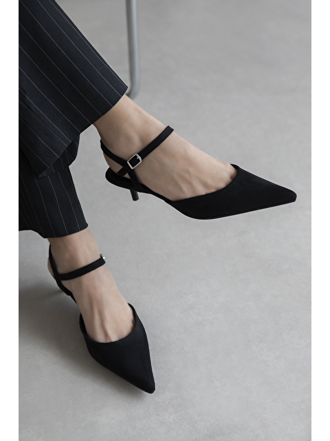 Straswans Melvin Kadın Topuklu Süet  Ayakkabı Siyah - S000526277-19351