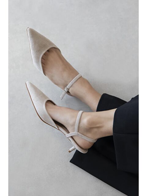 Straswans Melvin Kadın Topuklu Süet  Ayakkabı Bej - S000526277-19928