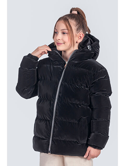 Pina Kids Kız Çocuk Kapüşonlu Nova Kumaş Kışlık Mont KM1010 - S000453931-19351