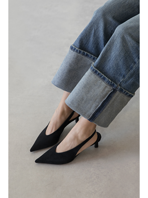 Straswans Alez Kadın Süet Topuklu Ayakkabı Siyah - S000526280-19351