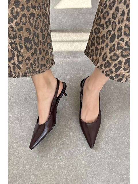 Straswans Cuesta Kadın Topuklu Kırışık Deri Ayakkabı Bordo - S000526245-19951