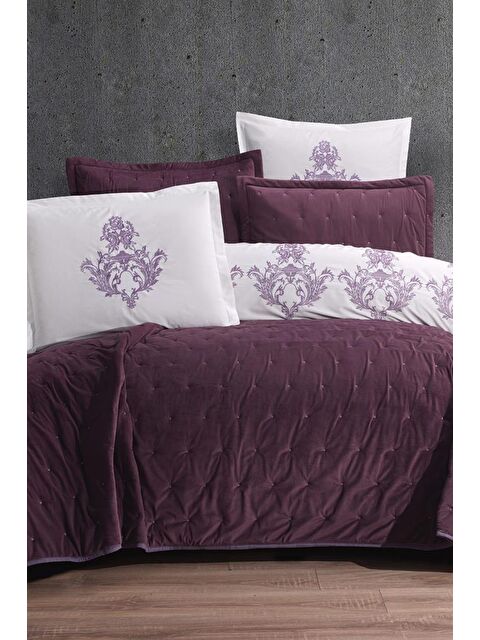 Çeyiz Diyarı La Donna 10 Parça Çeyiz Seti Mürdüm - S000489444-20036