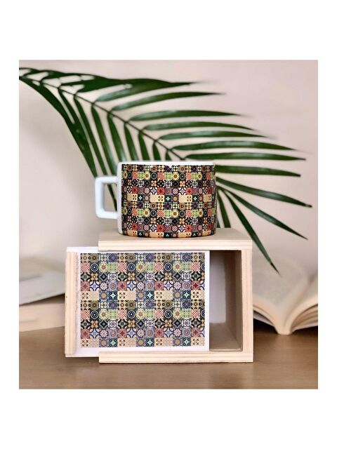 Bam Hediyelik Eşya Etnik Desenli Kutulu Kupa - S000290124-23173