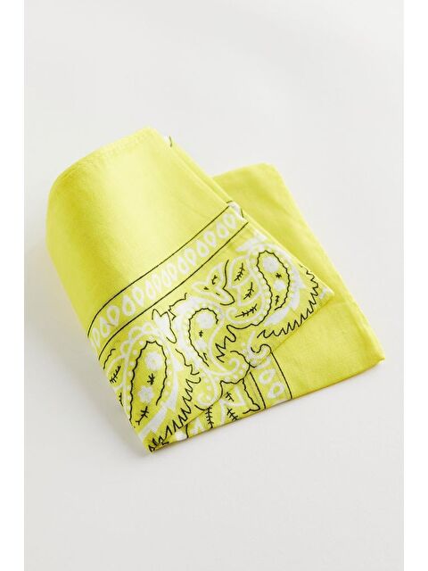New Obsessions Neon Renkli Pamuk Kare Bandana