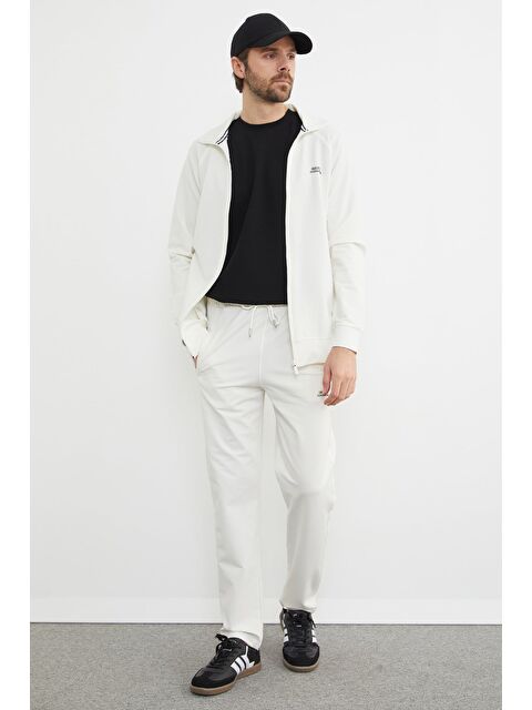 Fullamoda Yazı Kabartmalı Fermuarlı Eşofman Takımı