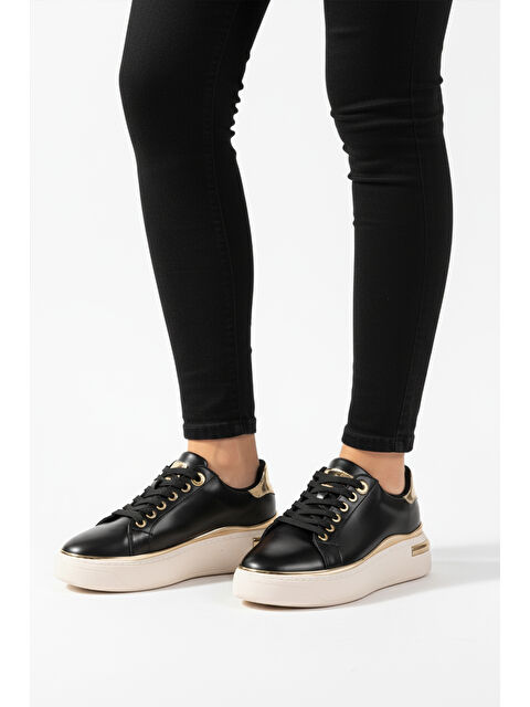 Ayakmod Siyah Bağcıklı Hafif Kadın Sneaker Lady 029 Z - S000442800-19351