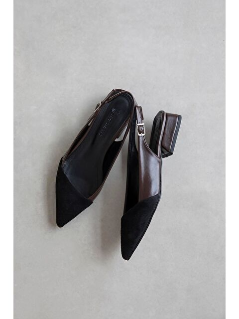 Straswans Ronan Kadın Topuklu Kırışık Deri Ayakkabı Kahve - S000526257-19413