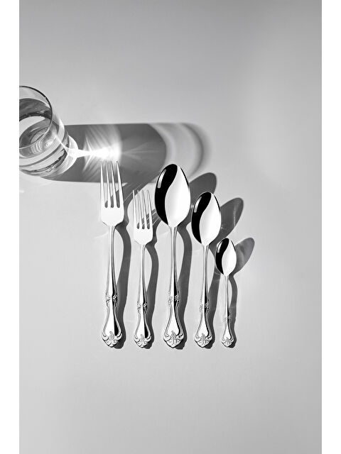 Nehir Lalezar Sade 6 Kişilik 30 Parça Kutulu Çatal Kaşık Takımı - S000495356-18105