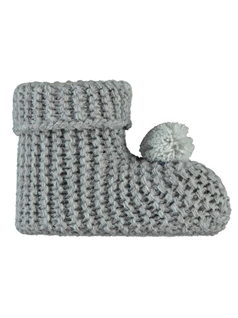 Misket Triko Ponpon Patik - Gri - S000503300-20600