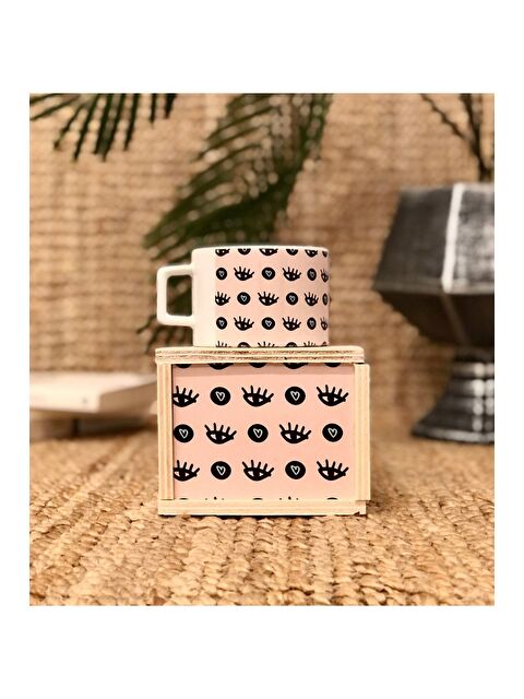 Bam Hediyelik Eşya Nazar Göz Tasarımlı Kutulu Kupa - S000290143-23173