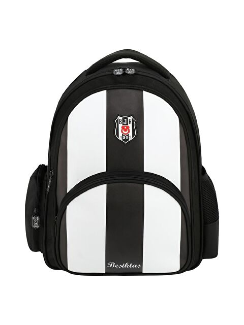 Beşiktaş 3 Bölmeli Çubuklu Suni Deri Okul Sırt Çantası (25356) - S000420823-19351
