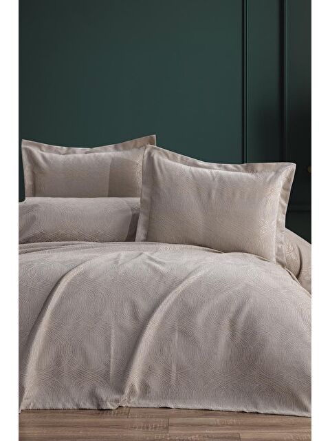 Çeyiz Diyarı Aren 3 Parça Çift Kişilik Pike Takımı 240x260 Cappucino - S000499117-19413