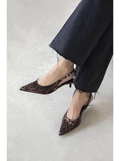 Straswans Cuesta  Kadın Topuklu Saten  Ayakkabı Leopar - S000526291-19413