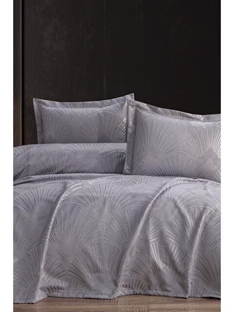Çeyiz Diyarı Firdevs 3 Parça Çift Kişilik Pike Takımı 240x260 Gri - S000499119-20600