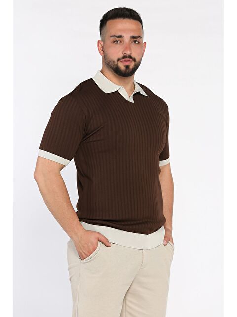 Mishar İtalia Polo Yaka Çizgi Desenli Erkek Triko Tişört - S000399762-19413